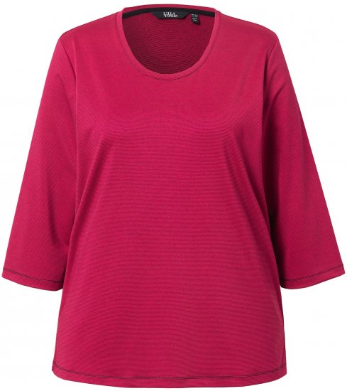 Ulla Popken Decorative Seam Short Sleeve Tee Red - Μπλουζάκια - 