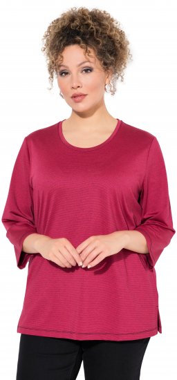 Ulla Popken Decorative Seam Short Sleeve Tee Red - Μπλουζάκια - 