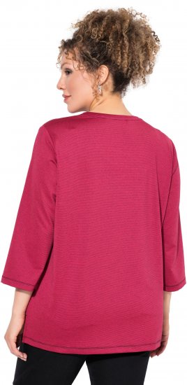 Ulla Popken Decorative Seam Short Sleeve Tee Red - Μπλουζάκια - 