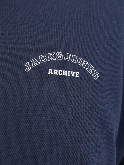Jack & Jones College Logo Short Sleeve Polo Shirt Blue - Πόλο μπλουζάκια - Aνδρικά μπλουζακια πολο μεγάλα μεγέθη