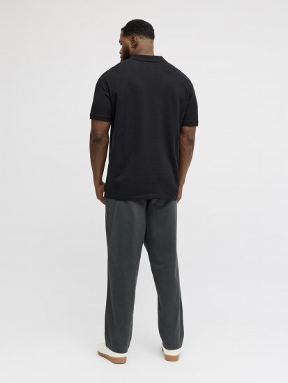 Jack & Jones College Logo Polo Short Sleeve Black - Πόλο μπλουζάκια - Aνδρικά μπλουζακια πολο μεγάλα μεγέθη