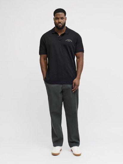 Jack & Jones College Logo Polo Short Sleeve Black - Πόλο μπλουζάκια - Aνδρικά μπλουζακια πολο μεγάλα μεγέθη