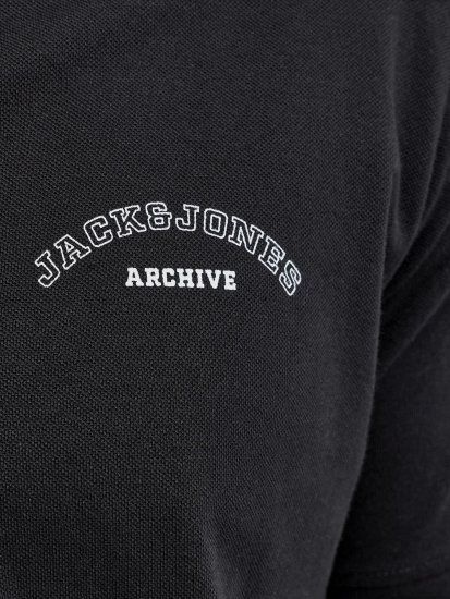 Jack & Jones College Logo Polo Short Sleeve Black - Πόλο μπλουζάκια - Aνδρικά μπλουζακια πολο μεγάλα μεγέθη