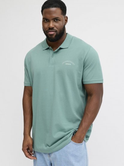 Jack & Jones College Logo Short Sleeve Polo Turquoise - Πόλο μπλουζάκια - Aνδρικά μπλουζακια πολο μεγάλα μεγέθη