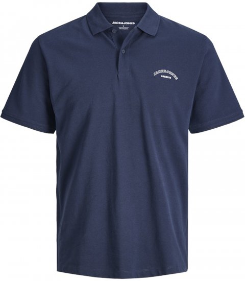 Jack & Jones College Logo Short Sleeve Polo Shirt Blue - Πόλο μπλουζάκια - Aνδρικά μπλουζακια πολο μεγάλα μεγέθη