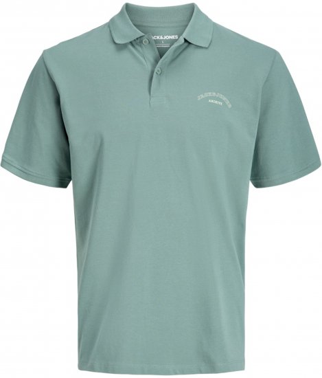Jack & Jones College Logo Short Sleeve Polo Turquoise - Πόλο μπλουζάκια - Aνδρικά μπλουζακια πολο μεγάλα μεγέθη