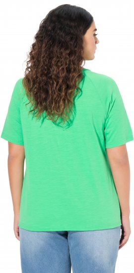 Ulla Popken TRUE Lettering Short Sleeve Tee Mint Green - Τυπωμένα T-shirts για γυναίκες - 