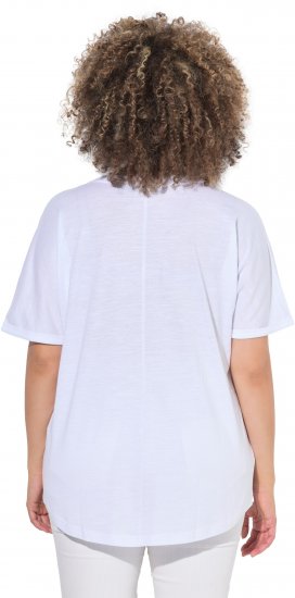 Ulla Popken Drinks And Sunset Graphic Tee Snow White - Τυπωμένα T-shirts για γυναίκες - 