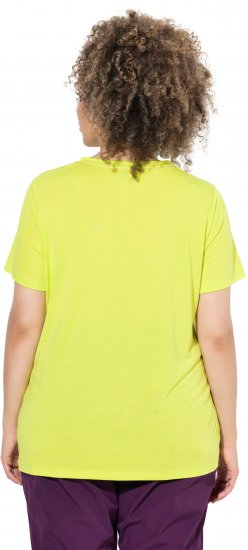 Ulla Popken Wild Antibacterial Short Sleeve Tee Lime - Μπλουζάκια - 