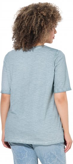 Ulla Popken Paisley Short Sleeve Graphic Tee Light Moss Green - Τυπωμένα T-shirts για γυναίκες - 