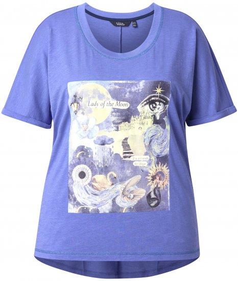 Ulla Popken Lady Of The Moon Short Sleeve Graphic Tee Lavender - Τυπωμένα T-shirts για γυναίκες - 