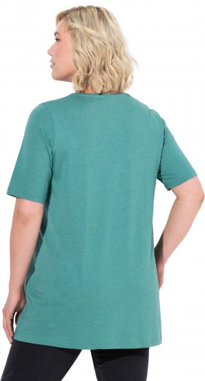 Ulla Popken Essential Front Pleat Tee Green - Μπλουζάκια - 