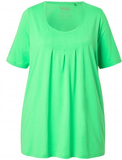 Ulla Popken Essential Front Pleat Tee Mint Green - Μπλουζάκια - 