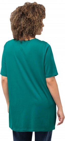 Ulla Popken Essential Front Pleat Tee Dark Emerald - Μπλουζάκια - 