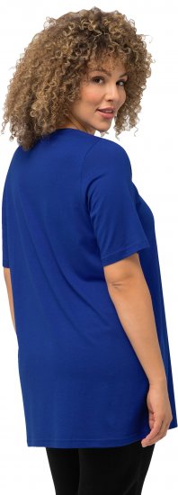 Ulla Popken Essential Front Pleat Tee Cobalt Blue - Μπλουζάκια - 