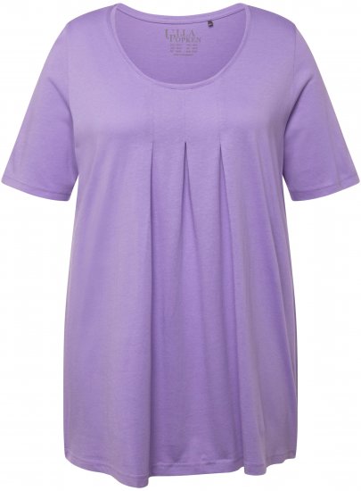 Ulla Popken Essential Front Pleat Tee Pale Lilac - Μπλουζάκια - 