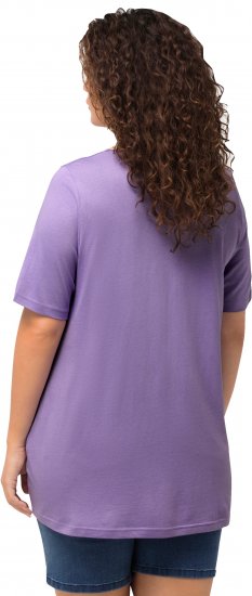 Ulla Popken Essential Front Pleat Tee Pale Lilac - Μπλουζάκια - 