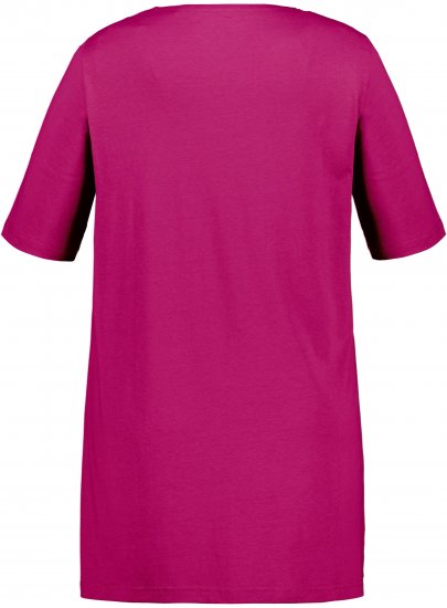 Ulla Popken Essential Front Pleat Tee Magnolia Red - Μπλουζάκια - 