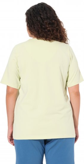 Ulla Popken Essential Notch Neck Stretch Tee Pistachio - Μπλουζάκια - 