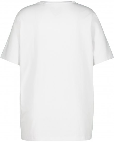 Ulla Popken Essential Round Neck Stretch Tee Snow White - Μπλουζάκια - 