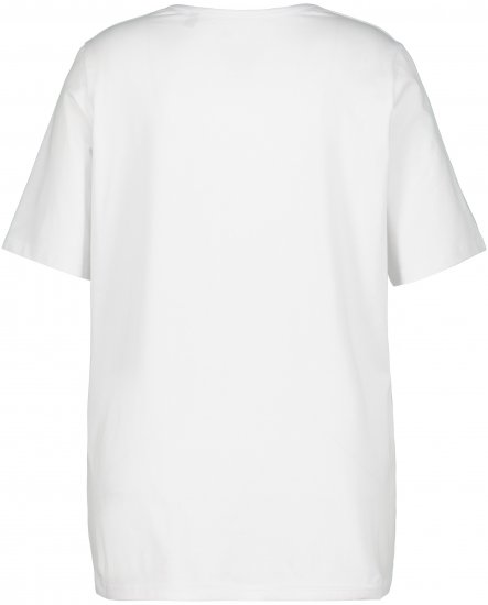 Ulla Popken Essential Square Neck Stretch Tee Snow White - Μπλουζάκια - 