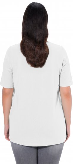 Ulla Popken Essential Square Neck Stretch Tee Snow White - Μπλουζάκια - 