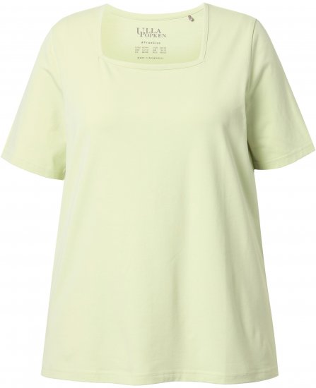 Ulla Popken Essential Square Neck Stretch Tee Pistachio - Μπλουζάκια - 
