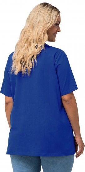 Ulla Popken Essential Square Neck Stretch Tee Cobalt Blue - Μπλουζάκια - 