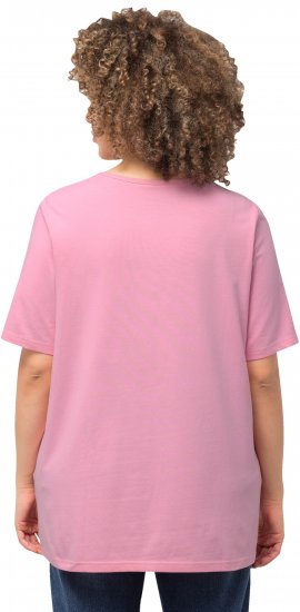 Ulla Popken Essential Square Neck Stretch Tee Light Pink - Μπλουζάκια - 