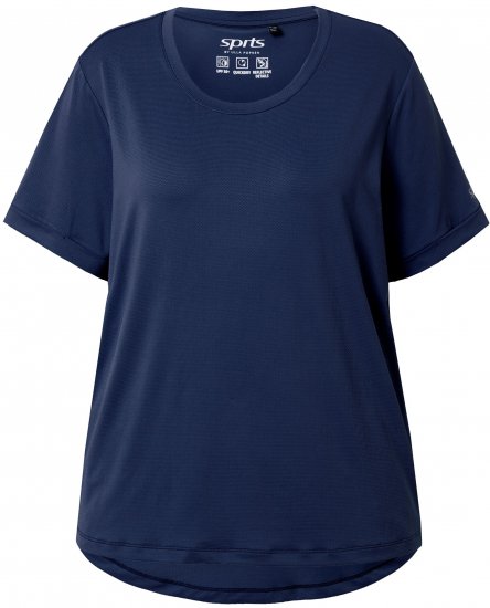 Ulla Popken UPF 50 Quick Drying Tee Navy - Μπλουζάκια - 