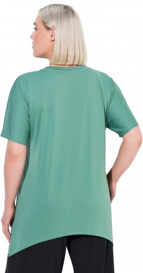 Ulla Popken Quick Drying Pointed Hem Stretch Fit Tee Ivy Green - Μπλουζάκια - 