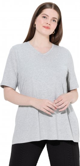 Ulla Popken Eco Cotton Basic T-Shirt 2-Pack Grey/Pink - Μπλουζάκια - 