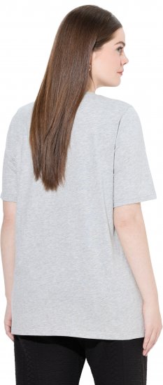 Ulla Popken Eco Cotton Basic T-Shirt 2-Pack Grey/Pink - Μπλουζάκια - 