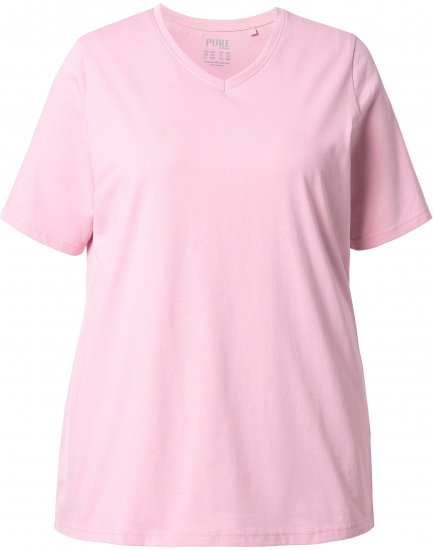 Ulla Popken Eco Cotton Basic T-Shirt 2-Pack Grey/Pink - Μπλουζάκια - 