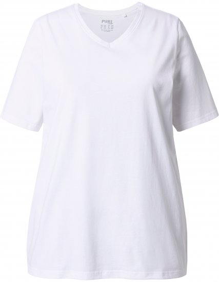 Ulla Popken Eco Cotton Basic T-Shirt 2-Pack Green/White - Μπλουζάκια - 