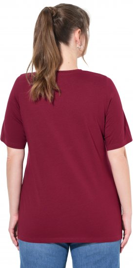 Ulla Popken Eco Cotton Basic T-Shirt 2-Pack Red/Navy - Μπλουζάκια - 
