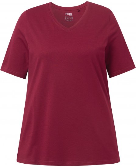 Ulla Popken Eco Cotton Basic T-Shirt 2-Pack Red/Navy - Μπλουζάκια - 