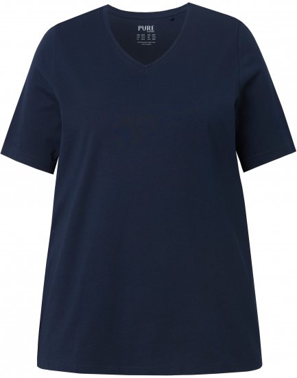 Ulla Popken Eco Cotton Basic T-Shirt 2-Pack Red/Navy - Μπλουζάκια - 