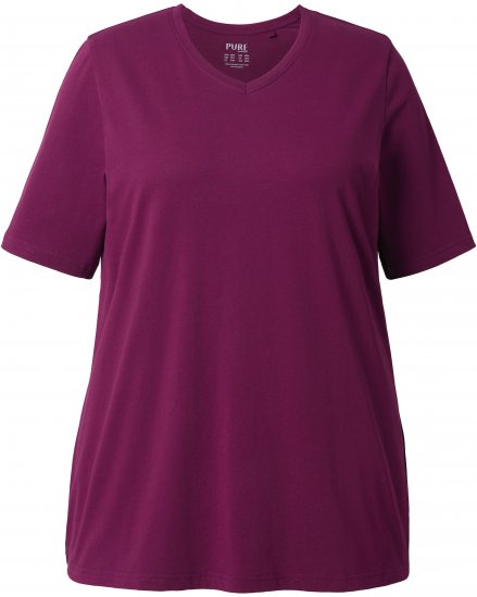 Ulla Popken Eco Cotton Basic T-Shirt 2-Pack Black/Red - Μπλουζάκια - 