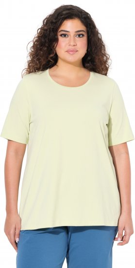 Ulla Popken Essential Round Neck Stretch Tee Pistachio - Μπλουζάκια - 