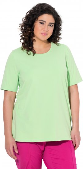 Ulla Popken Essential Round Neck Stretch Tee Light Green - Μπλουζάκια - 