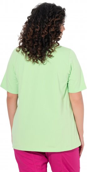Ulla Popken Essential Round Neck Stretch Tee Light Green - Μπλουζάκια - 