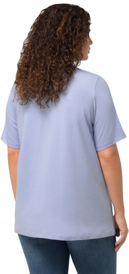 Ulla Popken Essential Round Neck Stretch Tee Sky Blue - Μπλουζάκια - 