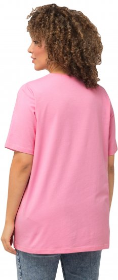 Ulla Popken Essential Round Neck Stretch Tee Light Pink - Μπλουζάκια - 