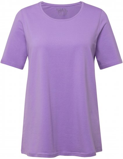 Ulla Popken Essential Round Neck Stretch Tee Pale Lilac - Μπλουζάκια - 