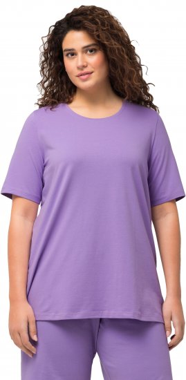 Ulla Popken Essential Round Neck Stretch Tee Pale Lilac - Μπλουζάκια - 