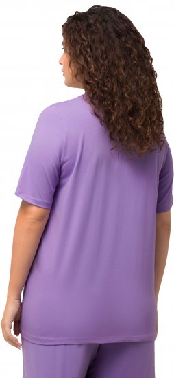Ulla Popken Essential Round Neck Stretch Tee Pale Lilac - Μπλουζάκια - 