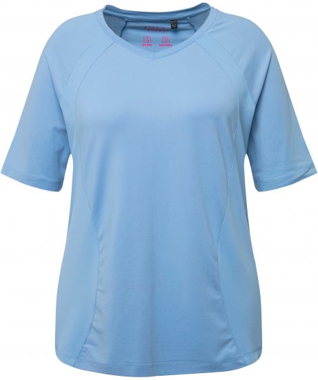 Ulla Popken Quick-Drying Short Sleeve T-Shirt Pale Blue - Μπλουζάκια - 