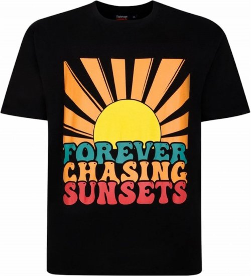 Espionage T421 Chasing Sunset Printed T-Shirt - Μακό μπλουζάκια - Aνδρικά μπλουζεσ μεγάλα μεγέθη