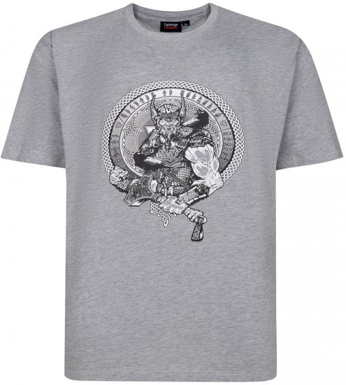 Espionage T453 Thors Hammer Printed T-Shirt Grey - Μακό μπλουζάκια με στάμπα - 